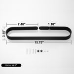 ZUN Towel Ring Matte Black, Bath Hand Towel Square Ring Thicken Space Aluminum Round Towel Holder for 44084731