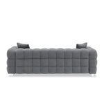 ZUN 2146 Sofa Include Two Pillows 80" Gray Grain Fleece Fabric Suitable For Living Room Bedroom W127853740