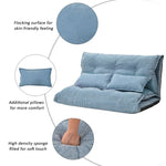 ZUN Orisfur. Lazy Sofa Adjustable Folding Futon Sofa Video Gaming Sofa with Two Pillows WF194102AAC