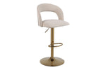 ZUN Modern Barstools Bar Height, Swivel Velvet Bar Counter Height Bar Chairs Adjustable Tufted W1361110998