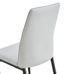 ZUN Dining Chairs Set of 4, Comfortable Upholstered Seat with Metal Legs, Curved Backrest Kitchen Chair WF312271AAG
