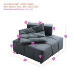 ZUN Modular Sectional single sofa,Armless Chair with Roly-Poly Backrest -33.1"for living W848121364