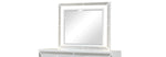 ZUN Crystal Modern Mirror made with Wood Finished in White B00970959