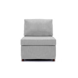 ZUN Modern Fabric Linen Middle Module for Modular Sofa Sectional Sofa Couch Accent Armless Chair, W1439118855