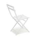 ZUN 3 Piece Patio Bistro Set of Foldable Square Table and Chairs, White W1586P143181