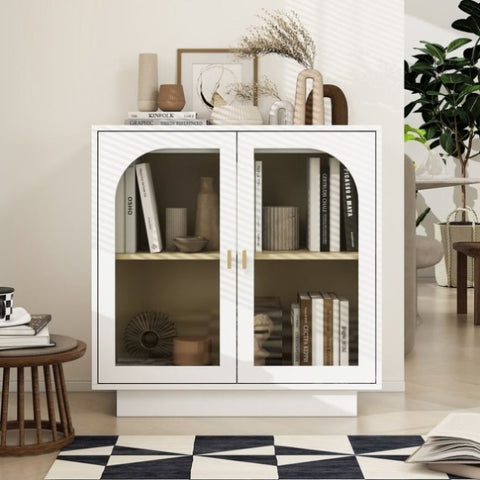 ZUN Storage Cabinet with Acrylic Door for Living Room, Dining Room, Study W688127147