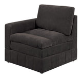 ZUN 1pc LAF/RAF One Arm Chair Modular Chair Sectional Sofa Living Room Furniture Mink Morgan Fabric B011126612