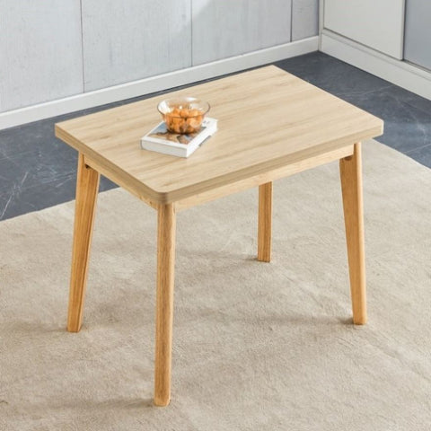 ZUN Wooden foldable table, rubber wood leg MFC tabletop, foldable computer desk, foldable office desk, W1151P145194