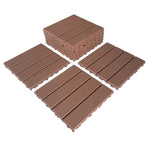 ZUN Plastic Interlocking Deck Tiles,44 Pack Patio Deck Tiles,11.8"x11.8" Square Waterproof Outdoor All W1129127768