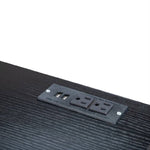 ZUN Black wood grain particleboard with non-woven fabric drawer 140*50*86cm multi-layer shelf computer 55959264