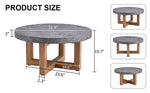 ZUN A modern retro circular coffee table with a diameter of 31.4 inches, made of MDF material, suitable W1151131361