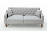 ZUN 77.95 "Sponge Cushioned Sofa - Grey 96890444