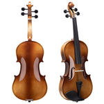 ZUN GV406 4/4 Acoustic Violin Kit Natural w/Square Case, 2 Bows, 3 In 1 11791316