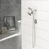 ZUN Multi Function Dual Shower Head - Shower System with 5" Rain Showerhead, 5-Function Hand Shower, W1243102469