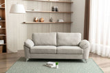 ZUN Contemporary Living Room 1pc Gray Color Sofa with Metal Legs Plywood Casual Style Furniture B01147216