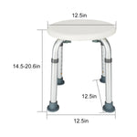 ZUN Medical Bathroom Safety Shower Tub Aluminium Alloy Bath Chair Bench with Adjustable Height White 86882990