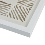 ZUN Framed Geometric Rice Paper Panel 2-piece Shadowbox Wall Decor Set B03598882