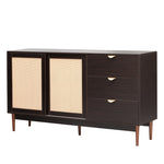 ZUN U_Style Featured Two-door Storage Cabinet with Three Drawers and Metal Handles , Suitable for WF308422AAD