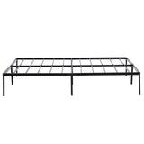 ZUN 208.2*198*35.5cm Bed Height 14" Simple Basic Iron Bed Frame Iron Bed Black 20992448