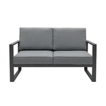 ZUN New Design 3 Piece Twin Double Dark Grey Couch Patio Furniture Sofa For Outdoor W1828140359