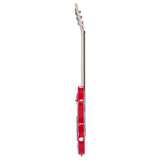ZUN Novice Flame Shaped Electric Guitar HSH Pickup Bag Strap Paddle Rocker Cable Wrench Tool Red 29570435