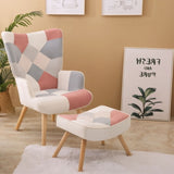 ZUN Accent Chair with Ottoman, Living Room Chair and Ottoman Set, Comfy Side Armchair for Bedroom, W109550438