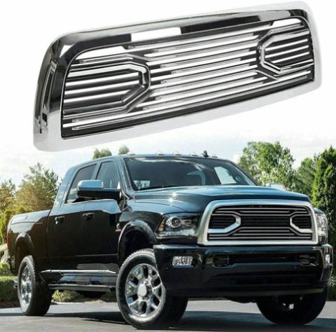 ZUN Chrome Big Horn Style Front Grille For 2013 2014 2015 2016 2017 2018 Dodge RAM 2500/3500 W2165128667