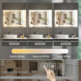 ZUN LED Bathroom Mirror 48x 36 Inch with lights, anti-Fog & Dimming Led Bathroom Vanity Mirror W134070938