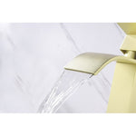 ZUN Waterfall Spout Single Handle Bathroom Sink Faucet W2287P154573