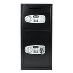ZUN 775*370*360mm Digital Keypad Double Depository Safe Black 09393515