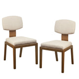 ZUN Armless Upholstered Dining Chair Set of 2 B035118587