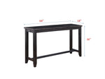 ZUN Modern minimalist high bar table, made of noble black and elegant appearance, with USB socket W1897110481