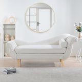 ZUN Chaise Lounge with Scroll Arms W68056676