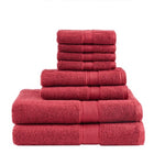 ZUN 100% Cotton 8 Piece Antimicrobial Towel Set B03599330