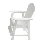 ZUN HIPS Bar Chair with Armrest,Patio Bar Chair Set of 2, White W1209107719