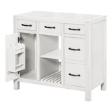 ZUN 36''Bathroom Vanity without Sink,Modern Bathroom Storage Cabinet with 2 Drawers and 2 Cabinets,Solid WF316255AAK