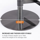ZUN Swivel Titanium Stainless Steel Bar Stools Adjustable Height for Kitchen Counter and Dining W2195135504
