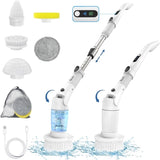 ZUN VEWIOR Electric Spin Scrubber, Cordless Cleaning Brush with Display and 3 Adjustable Angle 2 Speeds 82310546