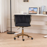 ZUN Office Desk Chair, Upholstered Home Desk Chairs with Adjustable Swivel Wheels, Ergonomic W1361121793