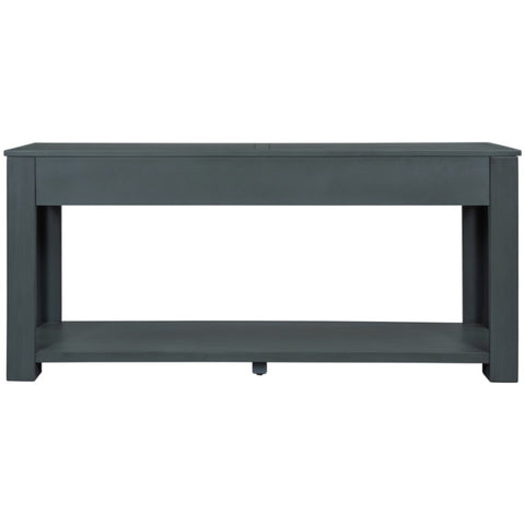 ZUN TREXM Console Table/Sofa Table with Storage Drawers and Bottom Shelf for Entryway Hallway WF287219AAM