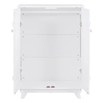 ZUN Wooden Wardrobe Cabinet with Hanging Rod, Storage Armoires with Doors ,White WF320864AAK