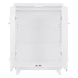 ZUN Wooden Wardrobe Cabinet with Hanging Rod, Storage Armoires with Doors ,White WF320864AAK