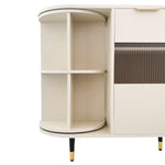 ZUN U_STYLE Rotating Storage Cabinet with 2 Doors and 2 Drawers, Suitable for Living Room, Study, and WF317495AAK