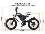 ZUN AOSTIRMOTOR Electric Bicycle 500W Motor 20" Fat Tire With 48V/15Ah Li-Battery S18-MINI New style W115591548
