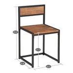 ZUN Elm Wood Simple Breakfast Table And Chair Three-Piece [90x47x75.5cm] 27997833