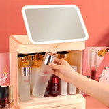 ZUN Joybos® Multifunctional Makeup Case With Rotatable LED Mirror 81608911