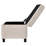 ZUN U-stye Upholstered Flip Top Storage Bench with Button Tufted Top WF280924AAA