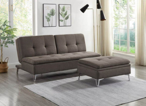 ZUN Attractive Style Chocolate Color 1pc Sofa Bed Fabric Upholstered Plush Seating Modern Living Room B01167620