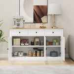 ZUN Buffet Cabinet Storage Sideboard Farmhouse Server Bar Wine Cabinet with 3 Drawers & 3 Doors W1120123525