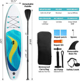 ZUN Stand Up Paddle Board 126"×32"×6" Extra Wide Thick Sup Board with Premium Sup Accessories & 20765200